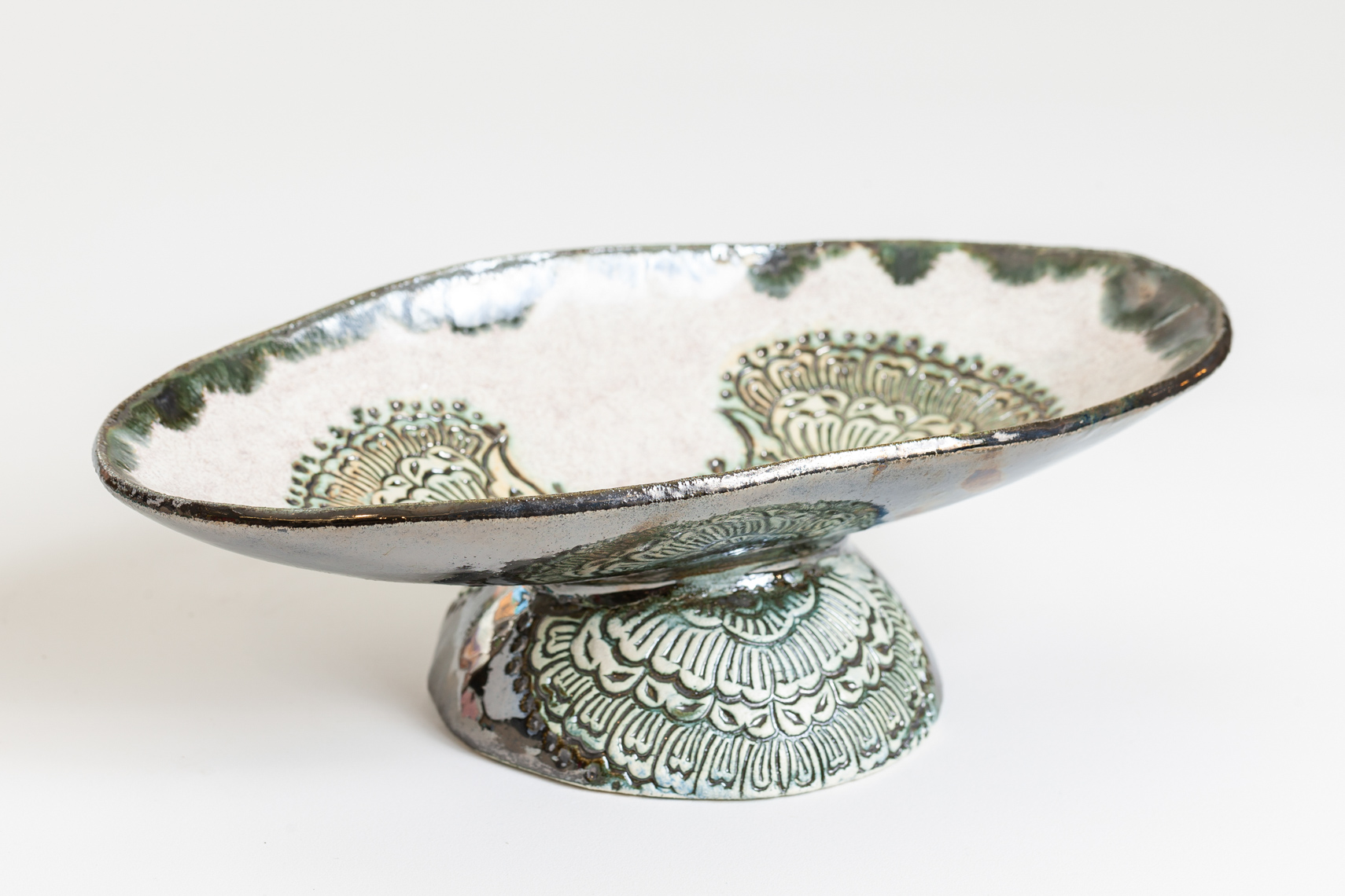 Trish Keck-Ceramic Bowl with Stand